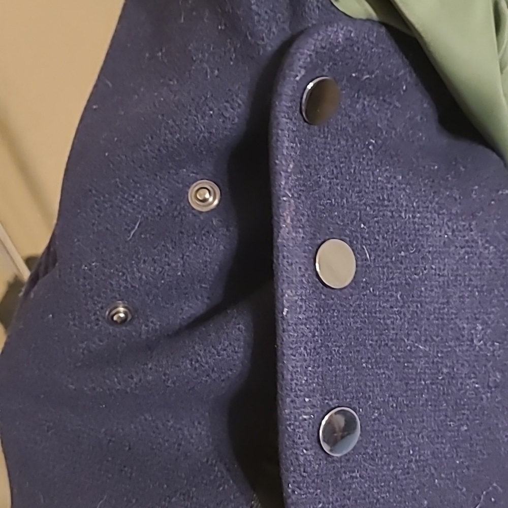 Veronica Beard Blue Green Varsity Jacket Wool Blend S - Picture 9 of 9